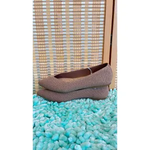 Old Navy Pointy Toe knit Cocoa Fawn cushioned ballerina flats shoes sz 6 thumbnail 3