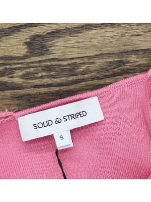 Solid & Striped Womens The Marley Knit Maxi Dress Bandeau Rose Water Pink S thumbnail 3