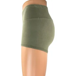 Aritzia TNA Women's Green Low Rise Activewear Fitness Yoga Gym Biker Shorts Sz S thumbnail 2
