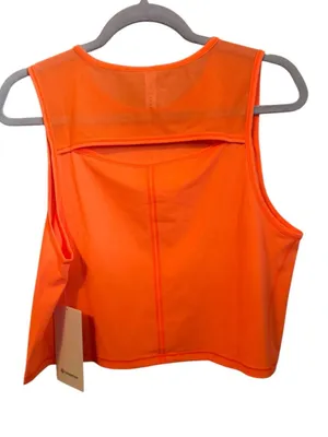 Lululemon Sculpture Cropped Tank in highlight orange NWT 10 thumbnail 4