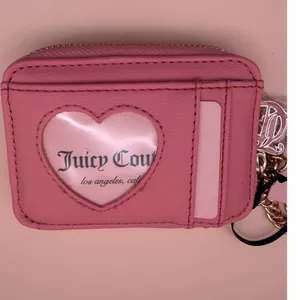 Juicy Couture Retro Green Cream‎ Paradise Square Zip Card Case Wristlet Wallet thumbnail 6