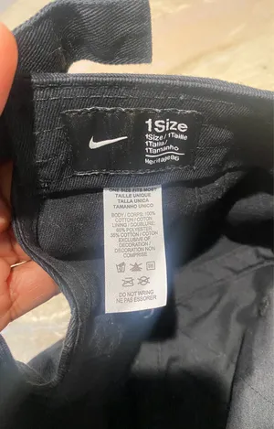 NIKE Unisex Black Cap Hat One Size Comfortable and Adjustable fit / Preowned thumbnail 7