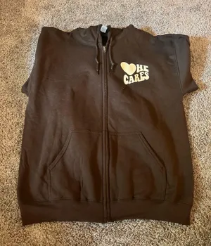 He Would Love First zip up hoodie thumbnail 1