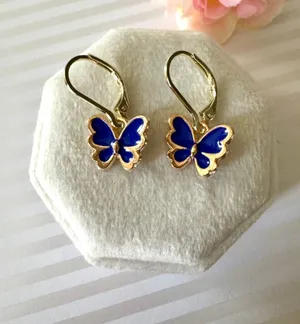 Purple Butterfly Earrings (538) thumbnail 1