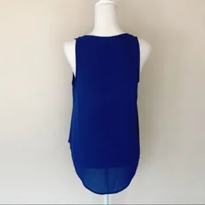 ✨ Lush Womens Sleeveless V Neck Royal Blue Top✨ thumbnail 8