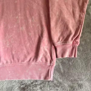 Barbie Pink Acid Wash Glitter Logo Crewneck Sweatshirt Womens Medium thumbnail 5