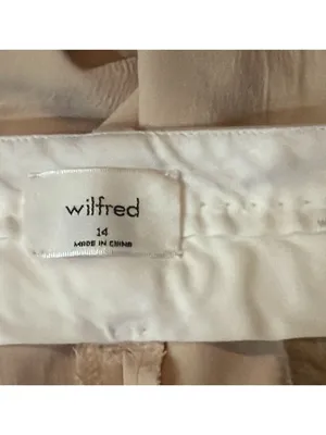 Aritzia Effortless Pant Beige Crepette Cropped Wide Leg Size 14 High Rise Crepe thumbnail 4