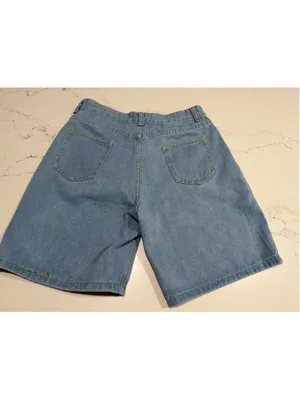 NEW Denim Jorts Shorts High Waist 30” waist 7” inseam thumbnail 2