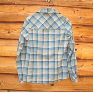 Green Plaid Wool Shirt Top thumbnail 4