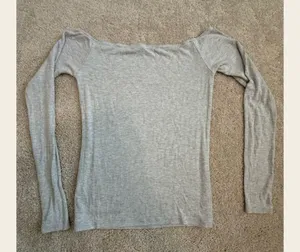 JOAH BROWN Square Neck Long Sleeve - Grey M/L thumbnail 3