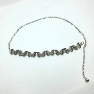 Vintage Y2K Silver Butterfly Chain Belt, Fits 12–36 Inches, X7GA1225 thumbnail 7