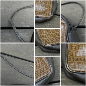 Authentic Vintage Tan Brown Monogram Fendi Shoulder Bag Purse thumbnail 15