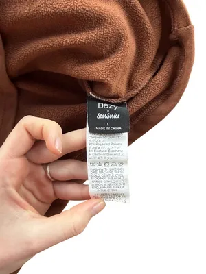 Dazy x StarSeries Brown Fleece Lined Long Sleeve Thermal Top - Size L thumbnail 6