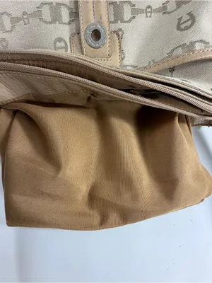 Etienne Aigner Monogram Canvas Shoulder Bag‎ Tan Logo Y2K Baguette Purse thumbnail 9