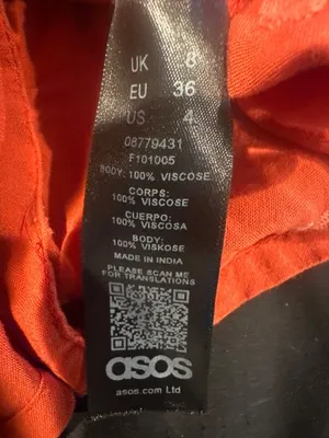 Women 4 ASOS Orange Eyelet Embroidered Peplum Blouse 100% Viscose Boho Cottageco thumbnail 9