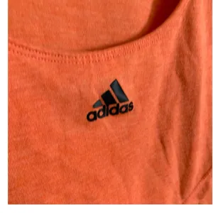 adidas cross back cropped orange tank top tulip hem neon active shirt thumbnail 4