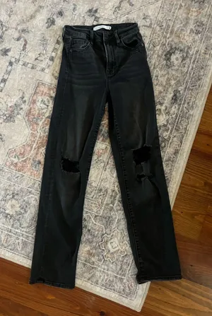 Hidden Jeans Black Straight Leg High Rise Jeans thumbnail 1