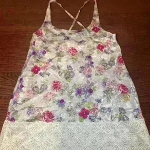 VICTORIA'S SECRET Vintage Gold Label mini slip dress floral lace nightgown EUC thumbnail 4