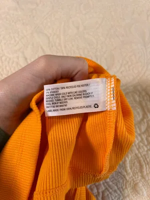 wild fable Ribbed Cropped Tank in Bright Orange thumbnail 6