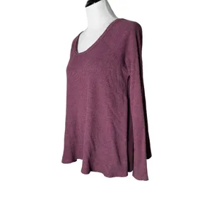 We The Free Free People Oversized Thermal Waffle Knit Top Size S Slouchy Swing thumbnail 8
