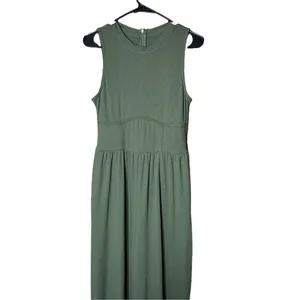 Cider‎ Solid Green Sleeveless Wide Leg Jumpsuit thumbnail 2