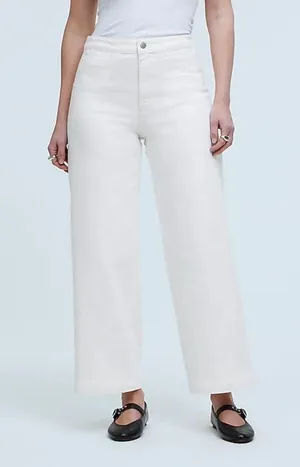 Madewell The Curvy Emmett Wide-Leg Jean in Tile White Welt Pocket Edition SZ 27 thumbnail 12