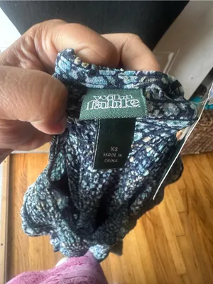Wild Fable Blue Floral Smocked Mini Dress NWT Cottagecore Summer XS Trendy thumbnail 5