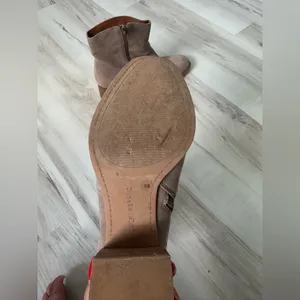 Lucky Brand Taupe Suede Ankle Western Booties thumbnail 3