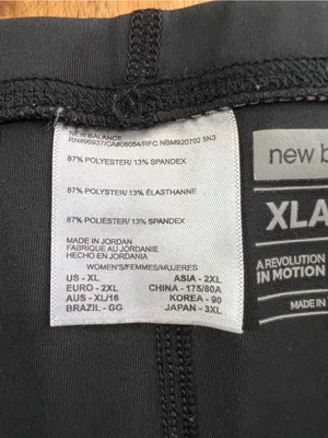 New Balance Biker Shorts Women’s XL Black Athletic Compression thumbnail 3