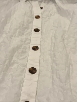a.n.a White Button-Front Shirt with Tortoiseshell Button thumbnail 4