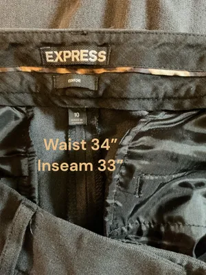 Express Editor Dark Charcoal Wide Leg Dress Pants Trousers Women's Size 10 thumbnail 3