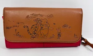 Disney Winnie The Pooh Vintage‎ Tigger & Piglet Leather/Jean Wallet thumbnail 1