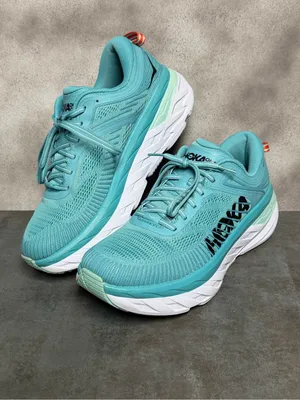 Hoka One One Bondi 7 Women’s Aqua Running Shoes Size 9.5 thumbnail 12