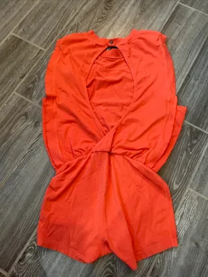 FP movement Free People hot shot romper size extra small XS EUC coral/orange/red thumbnail 5
