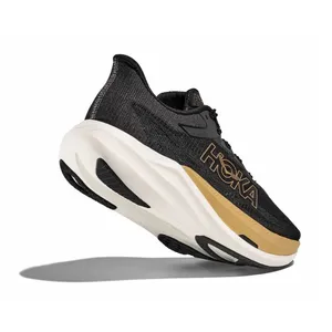 HOKA Unisex Rocket X 3 Running Shoes Black White Gold Size 7 Mens / 8 Womens NWB thumbnail 4