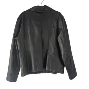 East 5th Women's Size XL Leather‎ Black Full Zip Moto Jacket thumbnail 7