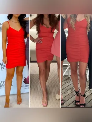 LIKELY Charla Ruched Bodycon Sleeveless Spaghetti Strap Mini Dress Red‎ Size 4 thumbnail 5