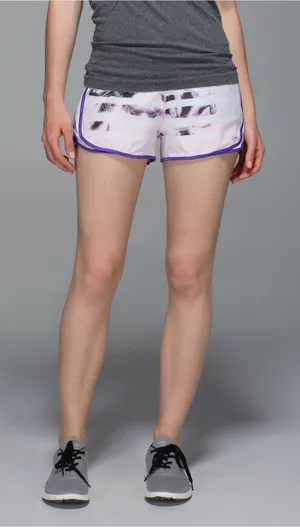 Lululemon Women's Pink Tie-Dye Running Shorts Super Squad Short thumbnail 1