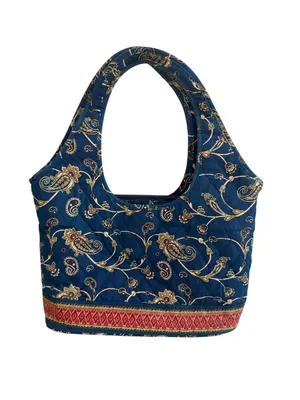 AMERICANA BY SHARIF Blue Floral Fabric Bucket Bag thumbnail 10