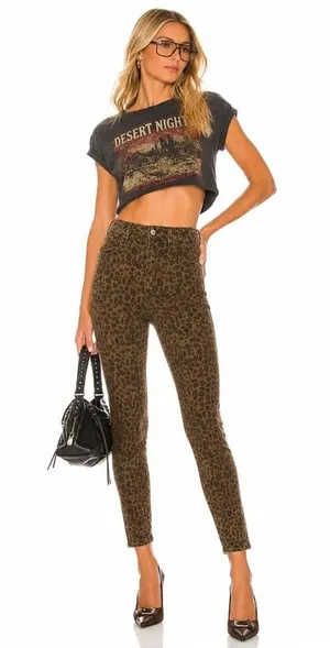 NEW American Eagle Next Level Stretch skinny jeans leopard cheetah animal print thumbnail 1
