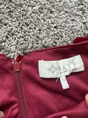 Wayf Burgundy Red Sequin Mini Dress thumbnail 6