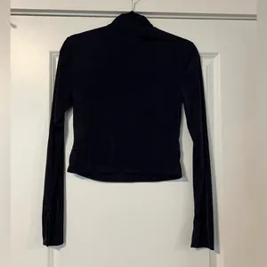 And Now This Womens Sheer Turtle Neck Cropped Top thumbnail 3