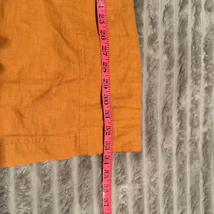 Madewell‎ Maisie Square Neck Linen Mini Dress Orange Marigold Size 14 thumbnail 6
