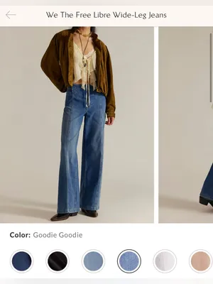 NWT Free People We The Free Libre Wide-Leg Jeans - blue goodie goodie - 32 thumbnail 12
