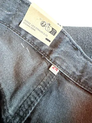 Levi's Grey Denim A Line Maxi Skirt High Slit Five Pocket Size 24 Women's NWT thumbnail 8