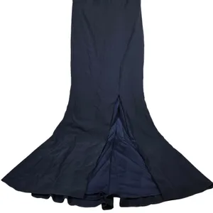Dessy Collection Midnight Blue Bow Back Mermaid Evening Gown Dress 4 Style 3084S thumbnail 6