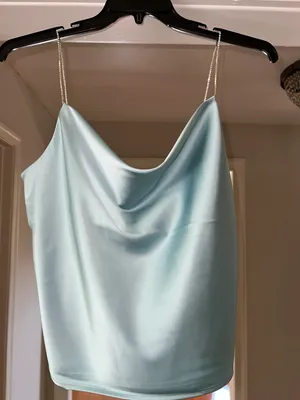 House of Harlow Rhinsetone satin camisole top thumbnail 1