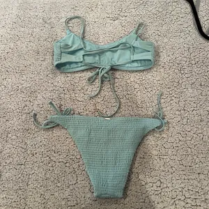 Hollister Light blue ribbed bathing suit thumbnail 2
