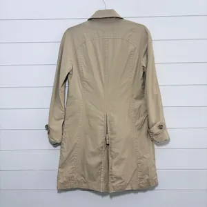J.Crew‎ 100% cotton tan trench coat with hidden buttons down front Size XS thumbnail 4