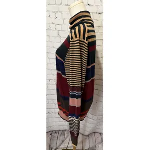 Paisley & Gray Retro Striped Wool-Blend Turtleneck Sweater Size Large thumbnail 3